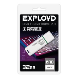 USB флэш-накопитель Exployd 32GB 670 White 2.0