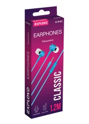 Наушники внутриканальные/Exployd/3.5mm/синий/1.2М/Classic/EX-HP-851
