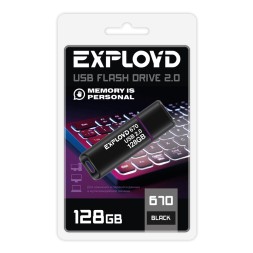 USB флэш-накопитель Exployd 128GB 670 Black 2.0