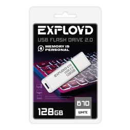 USB флэш-накопитель Exployd 128GB 670 White 2.0