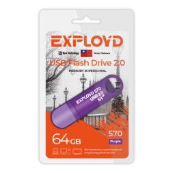 USB флэш-накопитель Exployd 64GB 570 Purple