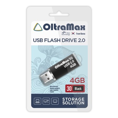 USB флэш-накопитель OltraMax 4GB 30 Black
