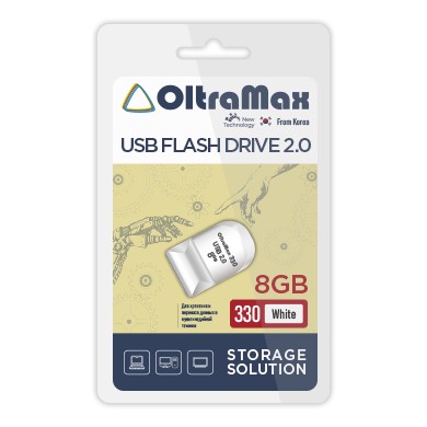 USB флэш-накопитель OltraMax 8GB 330 White 2.0
