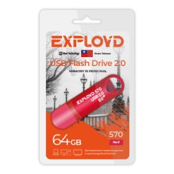 USB флэш-накопитель Exployd 64GB 570 Red