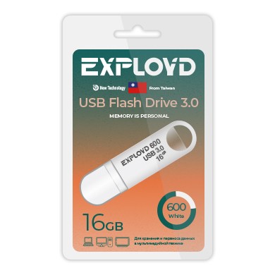 USB флэш-накопитель Exployd 16GB 600 White 3.0