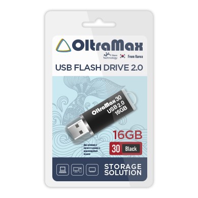 USB флэш-накопитель OltraMax 16GB 30 Black