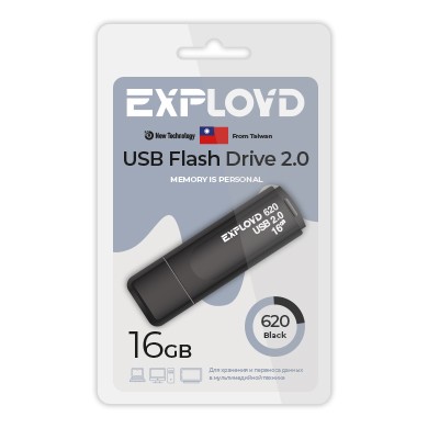 USB флэш-накопитель Exployd 16GB 620 Black 2.0