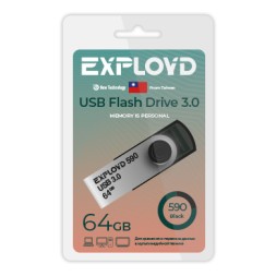 USB флэш-накопитель Exployd 64GB 590 Black 3.0
