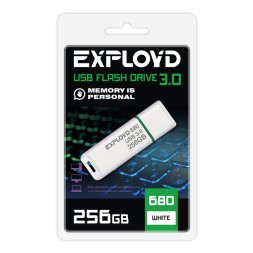 USB флэш-накопитель Exployd 256GB 680 White 3.0