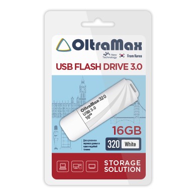 USB флэш-накопитель OltraMax 16GB 320 White 3.0