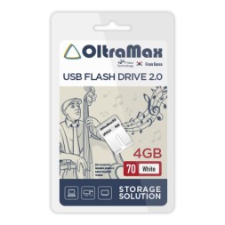 USB флэш-накопитель OltraMax 4GB 70 White