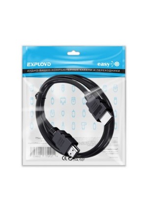 Кабель/Exployd/HDMI-HDMI/V1.4/круглый/чёрный/3М/Easy/EX-K-1477