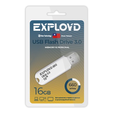 USB флэш-накопитель Exployd 16GB 660 White 3.0