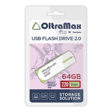 USB флэш-накопитель OltraMax 64GB 220 Green
