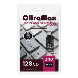 USB флэш-накопитель OltraMax 128GB Type-C OTG 340 Black 3.0