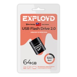 USB флэш-накопитель Exployd 64GB 640 Black 2.0