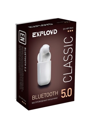 Наушники внутриканальные/Exployd/Bluetooth/моно/белый/Classic/EX-HP-944