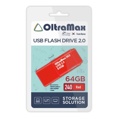 USB флэш-накопитель OltraMax 64GB 240 Red