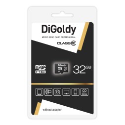 Карта памяти Digoldy 32GB microSDHC Class 10 без адаптера