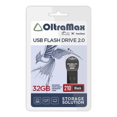 USB флэш-накопитель OltraMax 32GB 210 Black