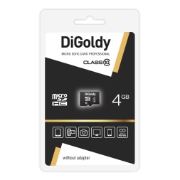 Карта памяти Digoldy 4GB microSDHC Class 10 без адаптера