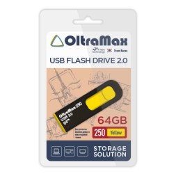 USB флэш-накопитель OltraMax 64GB 250 Yellow