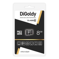 Карта памяти Digoldy 8GB microSDHC Class 10 без адаптера