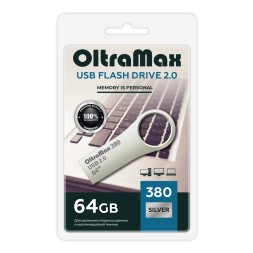 USB флэш-накопитель OltraMax 64GB Key металл 380 Silver 2.0