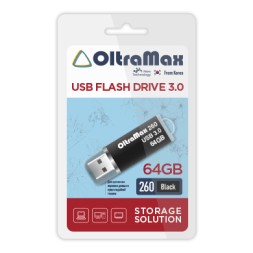 USB флэш-накопитель OltraMax 64GB 260 Black 3.0