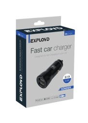 Автомобильное ЗУ/Exployd/3.1A/2.1А+1А/2хUSB/чёрный/SONDER/EX-Z-424
