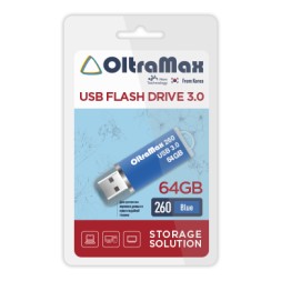 USB флэш-накопитель OltraMax 64GB 260 Blue 3.0