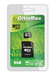 Карта памяти OltraMax 2GB microSD с адаптером