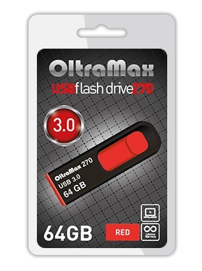 USB флэш-накопитель OltraMax 64GB 270 Red 3.0
