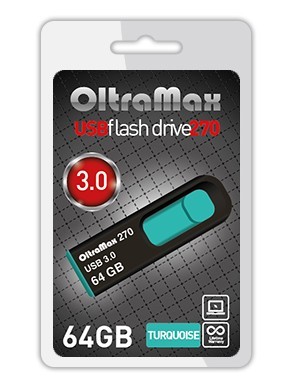 USB флэш-накопитель OltraMax 64GB 270 Turquoise 3.0