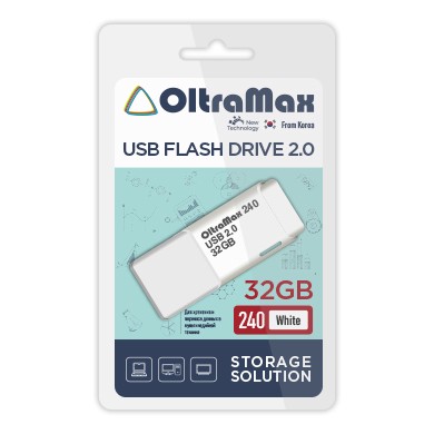 USB флэш-накопитель OltraMax 32GB 240 White