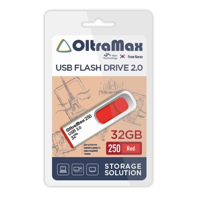 USB флэш-накопитель OltraMax 32GB 250 Red