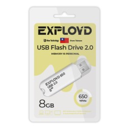 USB флэш-накопитель Exployd 8GB 650 White 2.0