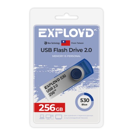 USB флэш-накопитель Exployd 256GB 530 Blue 2.0