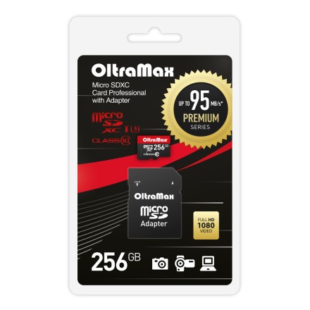 Карта памяти OltraMax 256GB microSDXC Class 10 UHS-1 Premium (U3) 95 MB/s