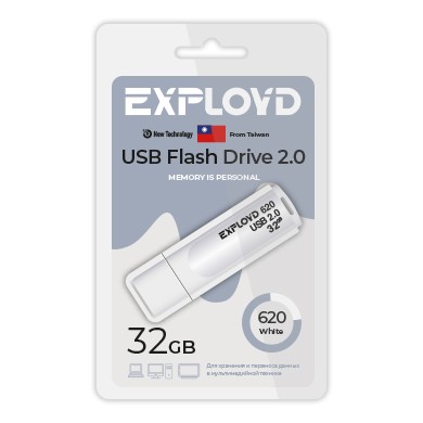 USB флэш-накопитель Exployd 32GB 620 White 2.0