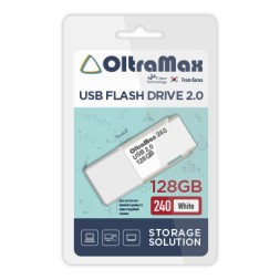 USB флэш-накопитель OltraMax 128GB 240 White 2.0