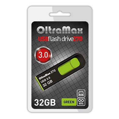 USB флэш-накопитель OltraMax 32GB 270 Green 3.0